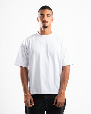 Men White Short Sleeve T-shirt