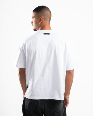 Men White Short Sleeve T-shirt