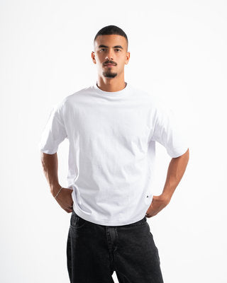 Men White Short Sleeve T-shirt