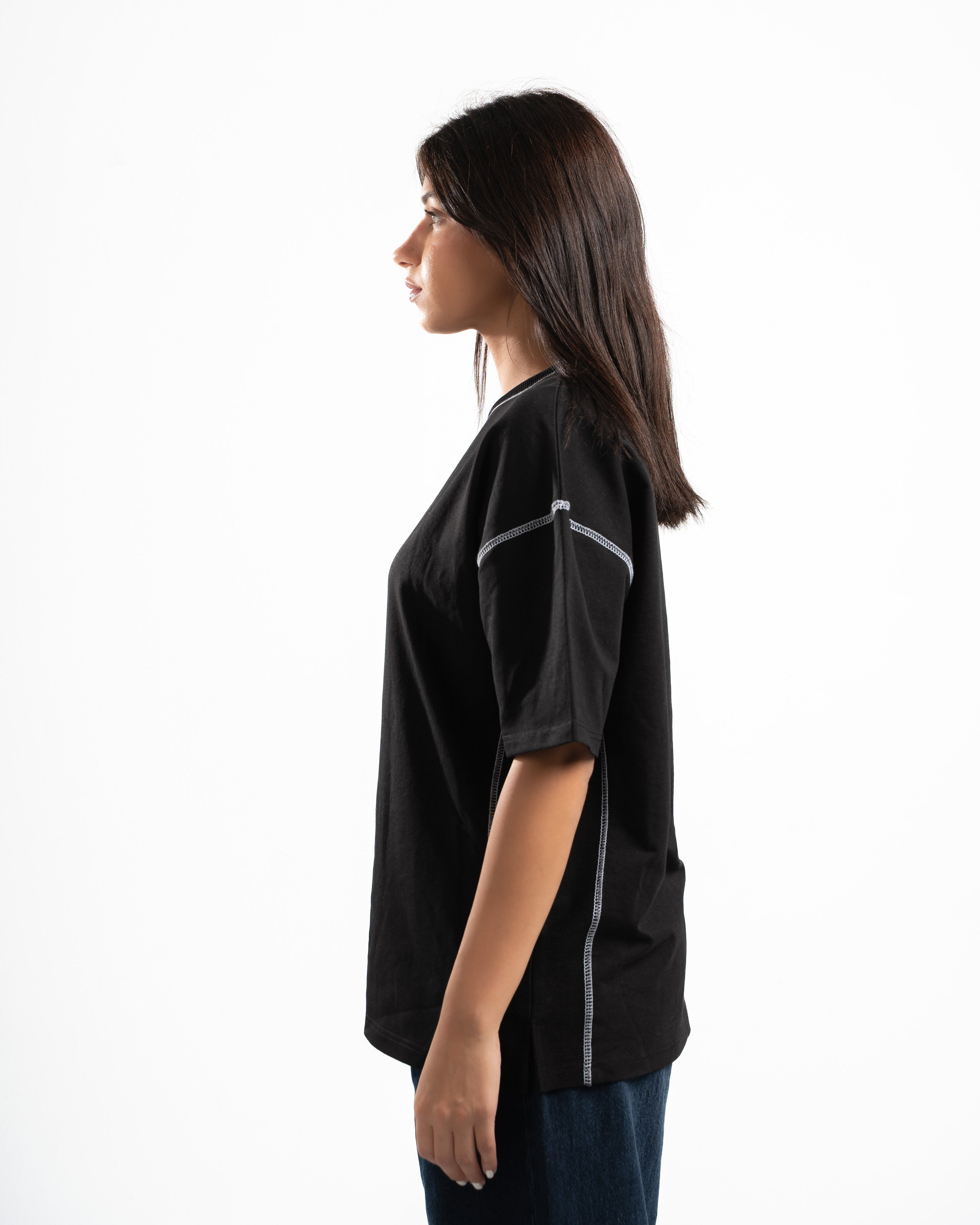 Women Black Short Sleeve T-shirt