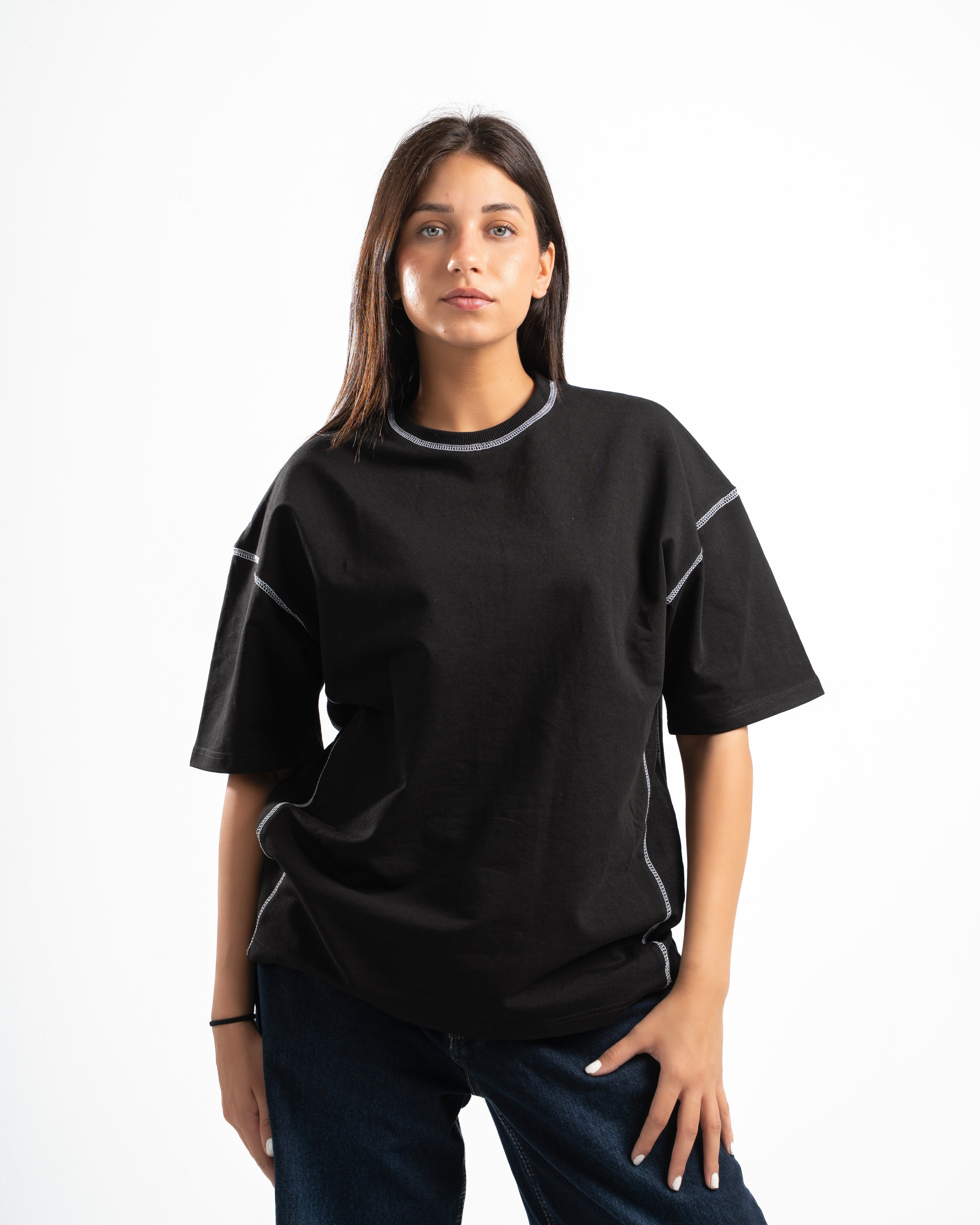 Women Black Short Sleeve T-shirt