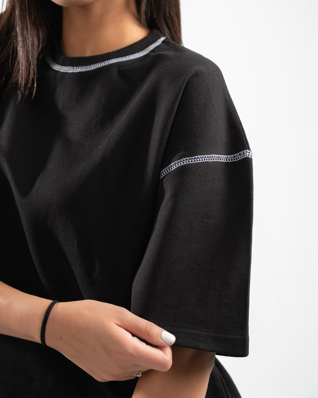 Women Black Short Sleeve T-shirt