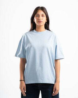 Women Baby Blue Short Sleeve T-shirt