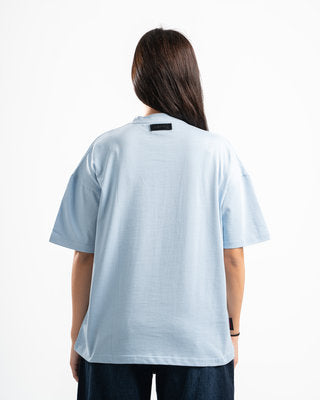 Women Baby Blue Short Sleeve T-shirt