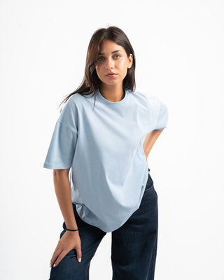 Women Baby Blue Short Sleeve T-shirt