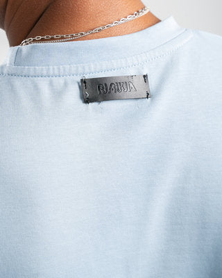 Men Baby Blue Short Sleeve T-shirt