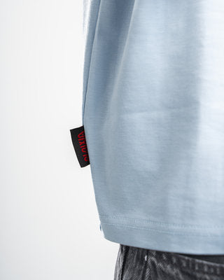 Men Baby Blue Short Sleeve T-shirt