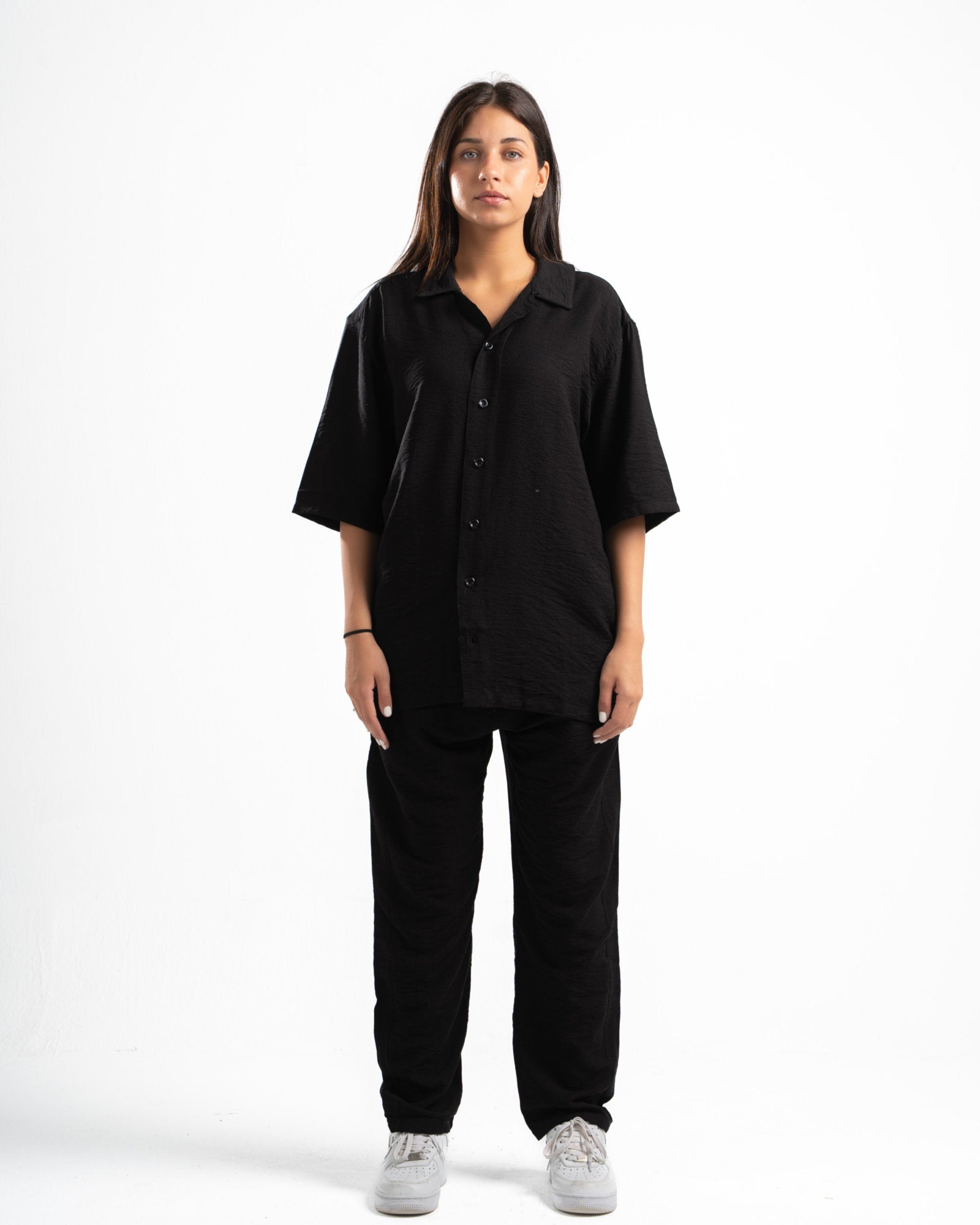 Women Black Linen Pants