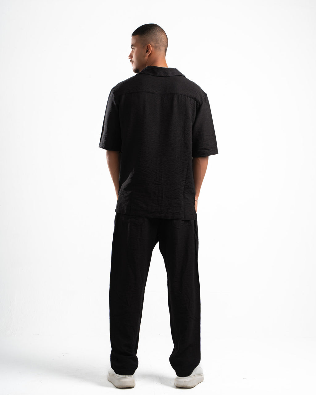 Men Black Linen Shirt