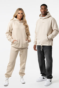 NAWA Unisex Beige Hoodie